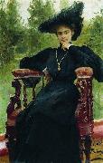 llya Yefimovich Repin Portrait of actress Maria Fyodorovna Andreyeva oil painting artist